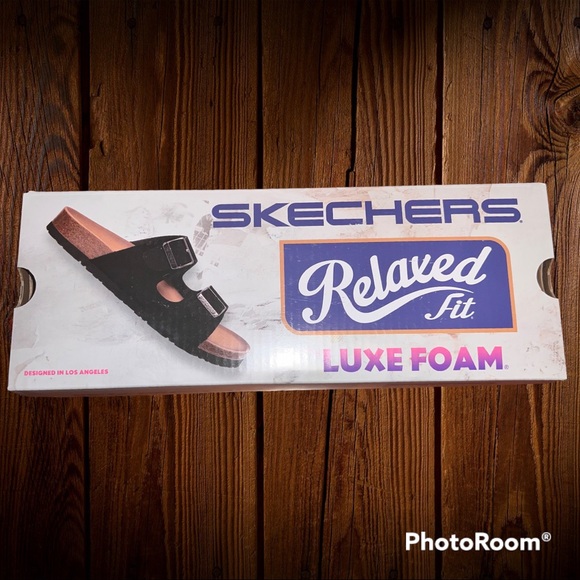 Skechers Shoes - Skechers Relaxed Fit Black/Brown sandals with luxe foam